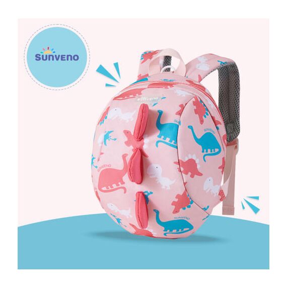 Sunveno Kids Backpack With Safety Harness 2-8 Years, Color: pink, 3 image