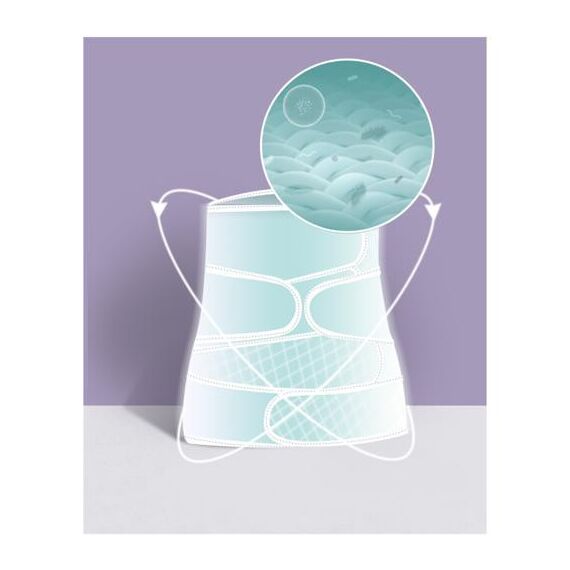 Sunveno Breathable Postpartum Abdominal Belt, Color: White, Maternity Size: M, 10 image