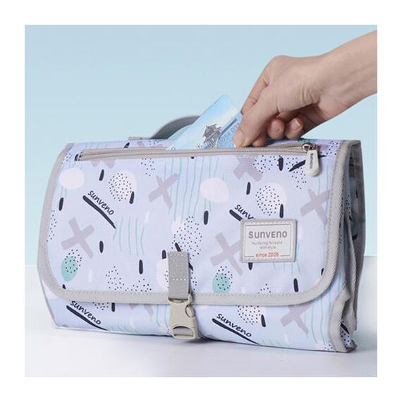 Sunveno Diaper Changing Pad Clutch Kit, Color: Blue, 5 image