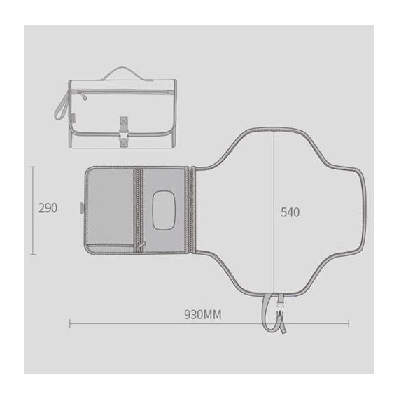 Sunveno Diaper Changing Pad Clutch Kit, Color: Blue, 16 image