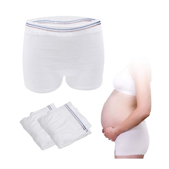 Sunveno Postpartum Mesh Underwear 2 Pieces, Color: White, Maternity Size: S, 4 image