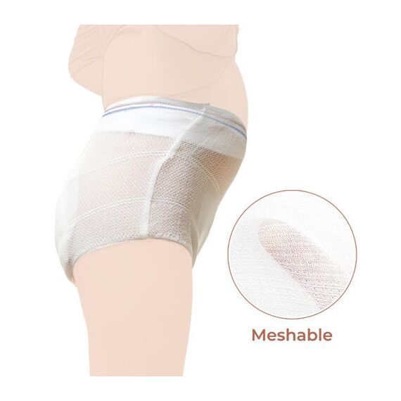 Sunveno Postpartum Mesh Underwear 2 Pieces, Color: White, Maternity Size: S, 6 image