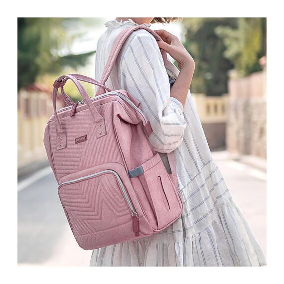 Sunveno Diaper Bag With Usb Port, Color: pink, 4 image