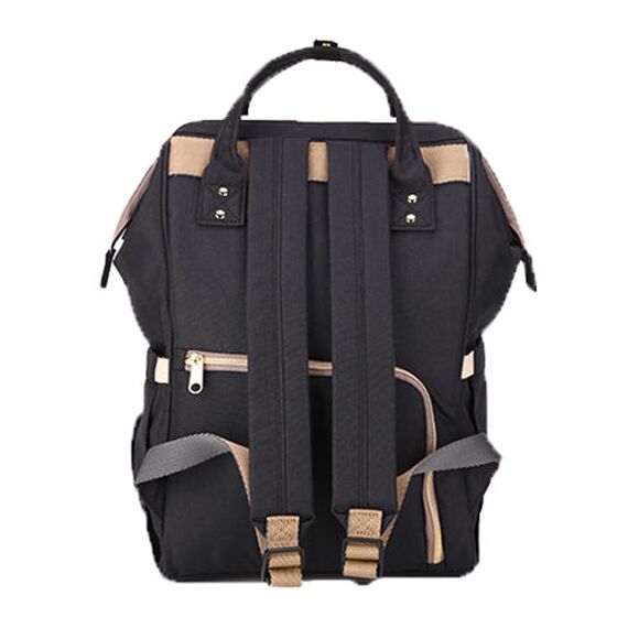 Sunveno Diaper Bag With Usb Port And Stroller Hooks, Color: Black, 4 image