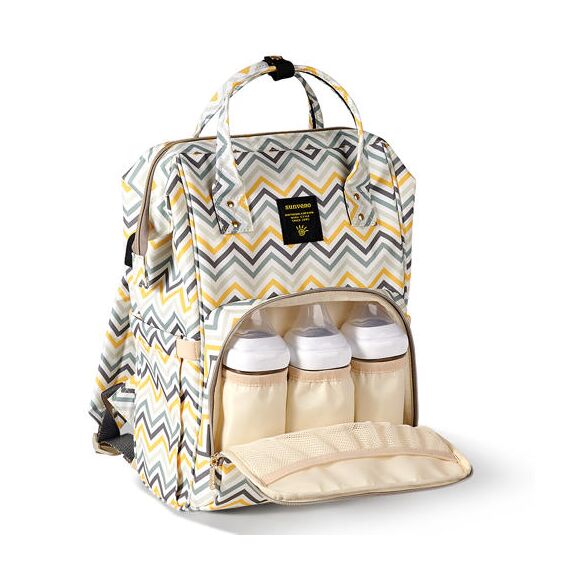 Sunveno Diaper Bag, Color: Yellow Wave, 6 image