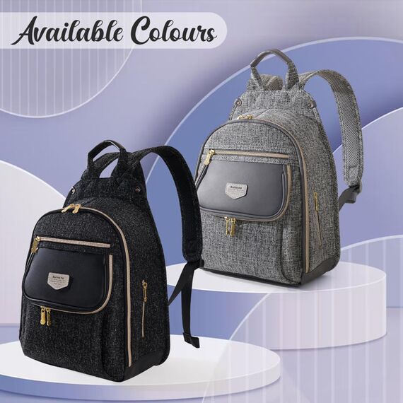 Sunveno Fashion Compact Diaper Backpack, Color: Black, 8 image