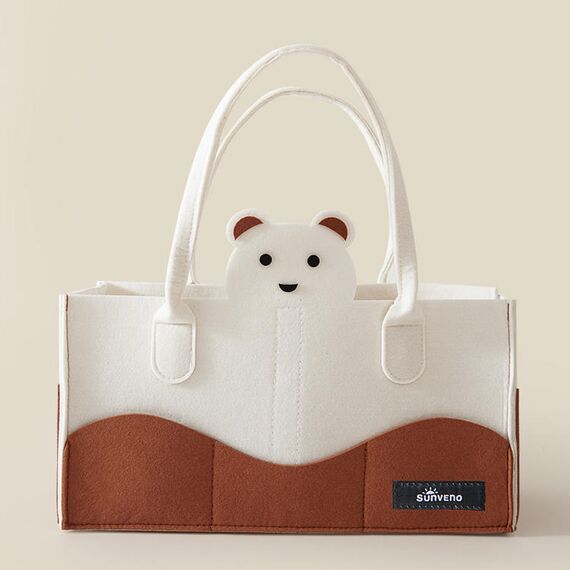 Sunveno Diaper Caddy Organizer, Color: Ivory, 6 image