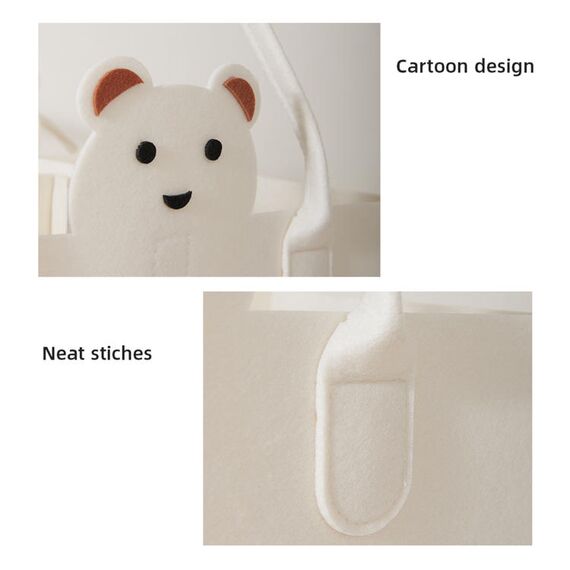 Sunveno Diaper Caddy Organizer, Color: Ivory, 9 image