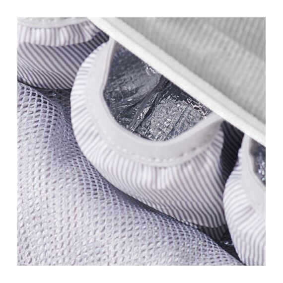 Sunveno Corduroy Diaper Bag With Usb Port, Color: Grey, 5 image