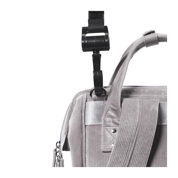 Sunveno Corduroy Diaper Bag With Usb Port, Color: Grey, 8 image