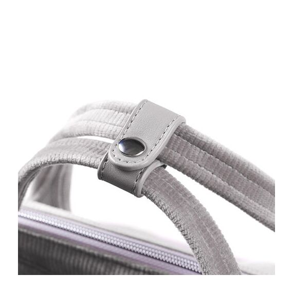 Sunveno Corduroy Diaper Bag With Usb Port, Color: Grey, 14 image