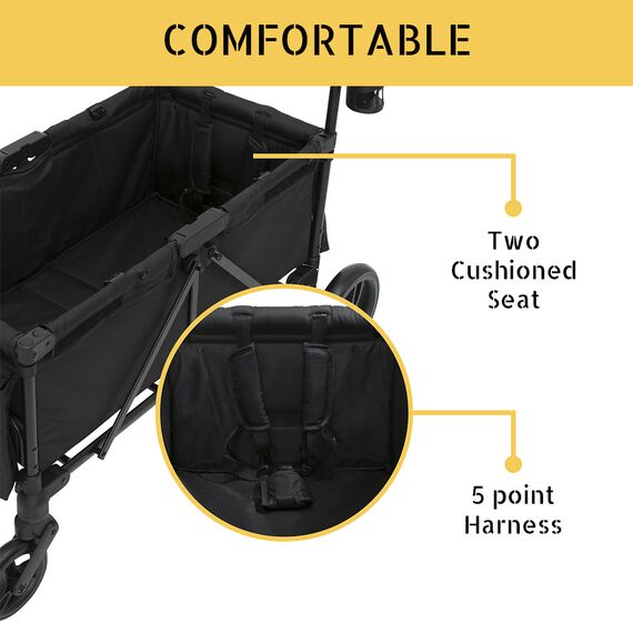 Teknum Fellow Wagon Stroller For 2 Kids With Snack Tray 6-36 Months, 5 image