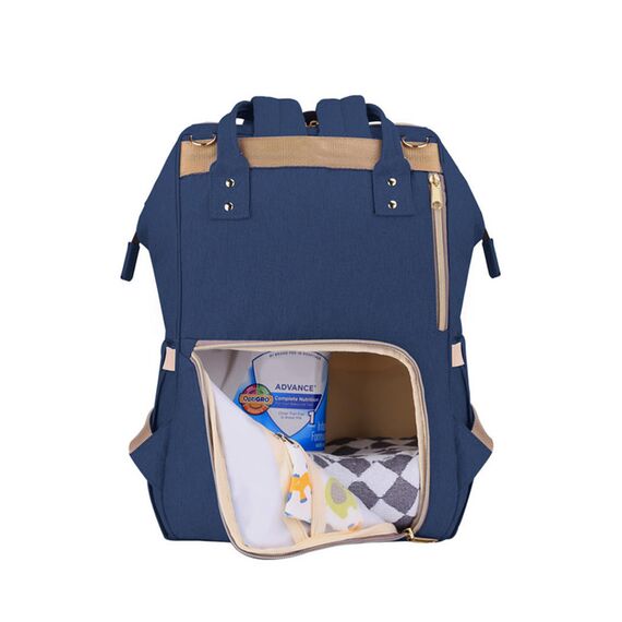 Sunveno Diaper Bag With Usb Port, Color: Navy Blue, 4 image