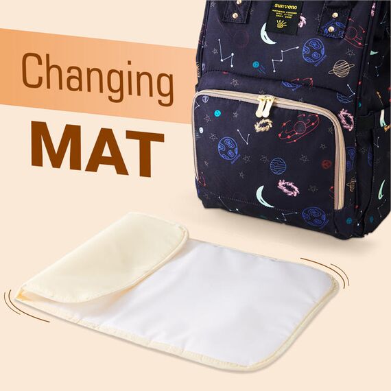 Sunveno Diaper Bag With Usb Charging Port And Changing Pad, Color: Navy Blue, 10 image