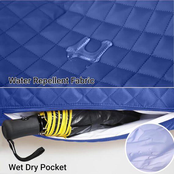 Sunveno Styler Fashion Diaper Bag 25.9L With 11 Pockets And Shoulder Strap, Color: Blue, 6 image