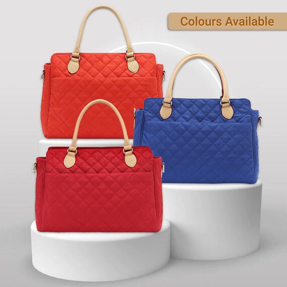 Sunveno Styler Fashion Diaper Bag 25.9L With 11 Pockets And Shoulder Strap, Color: Blue, 9 image