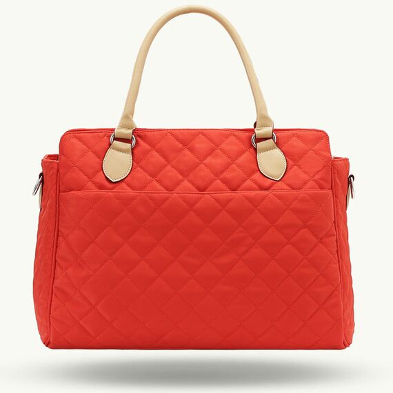 Sunveno Styler Fashion Diaper Bag 25.9L With 11 Pockets And Shoulder Strap, Color: Orange, 2 image