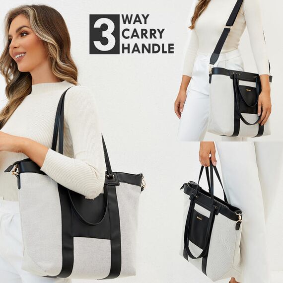 Sunveno La Mode Premium Diaper Bag 48Cm Large Capacity With 8 Pockets, Color: Black, 3 image