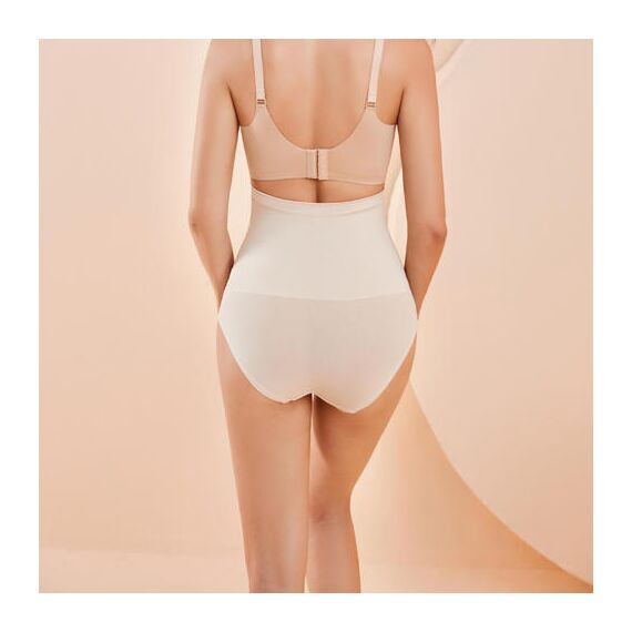 Sunveno High Waist Pregnancy Support Cotton Panties, Color: Skin, Maternity Size: L