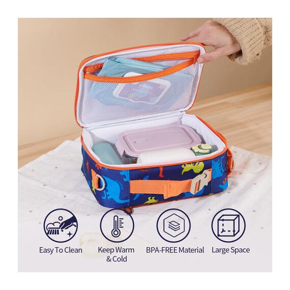 Sunveno 5.5L Lunch Bag With Shoulder Strap, Color: Blue, 6 image