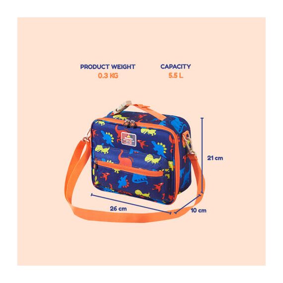 Sunveno 5.5L Lunch Bag With Shoulder Strap, Color: Blue, 13 image