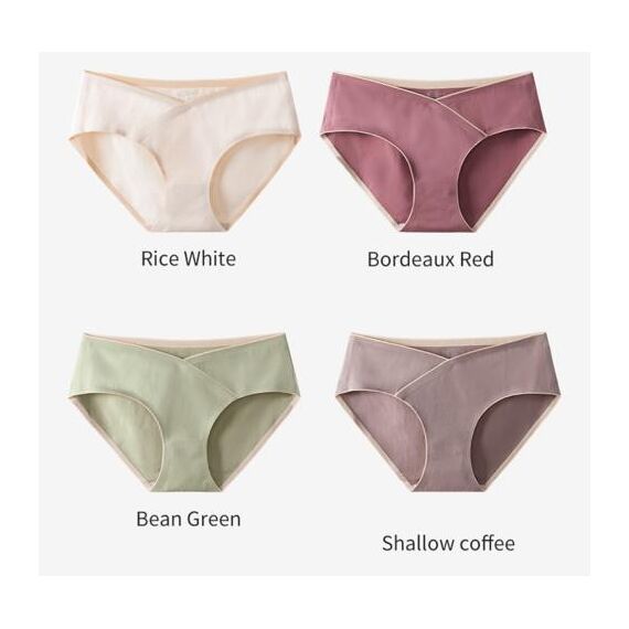 Sunveno Maternity Seamless Low Waist Briefs Set Of 5, Color: Multicolor, Maternity Size: M, 14 image