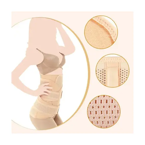Sunveno 3 In 1 Adjustable Maternity Belt Postpartum Support Set, Color: Natural Color, Maternity Size: L, 16 image