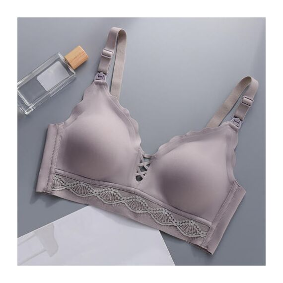 Sunveno Maternity Feeding Bra, Color: Purple, Maternity Size: XL, 3 image