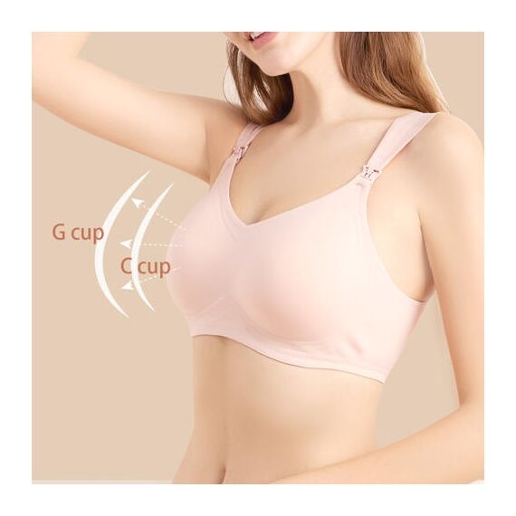 Sunveno Maternity Feeding Bra, Color: pink, Maternity Size: L, 9 image