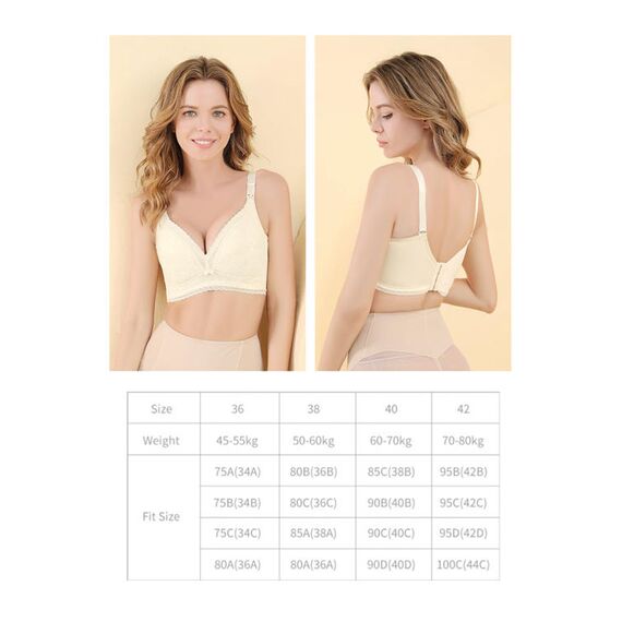 Sunveno Maternity Nursing Bra, Color: Skin, Maternity Size: 85B, 14 image