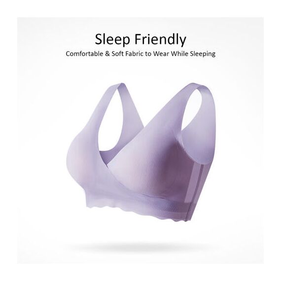 Sunveno Maternity Cross Fit Nursing & Sleep Bra, Color: Purple, Maternity Size: XL, 11 image