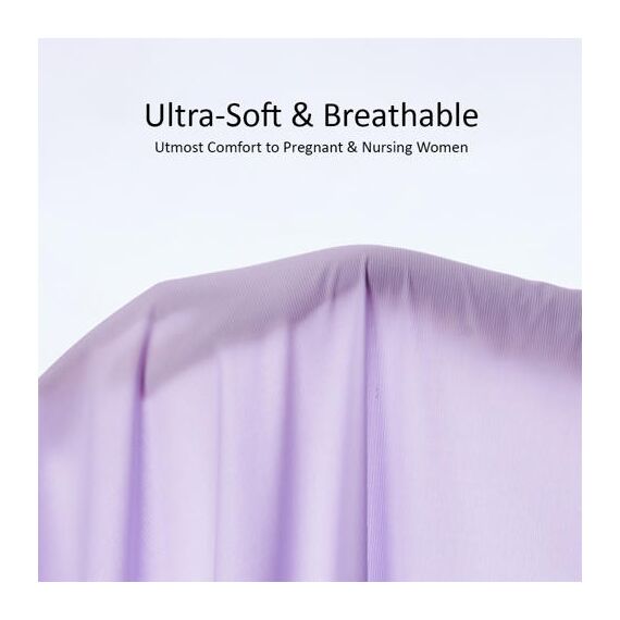 Sunveno Maternity Cross Fit Nursing & Sleep Bra, Color: Purple, Maternity Size: XXL, 10 image