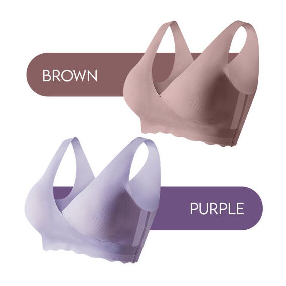 Sunveno Maternity Cross Fit Nursing & Sleep Bra, Color: Purple, Maternity Size: XXL, 13 image