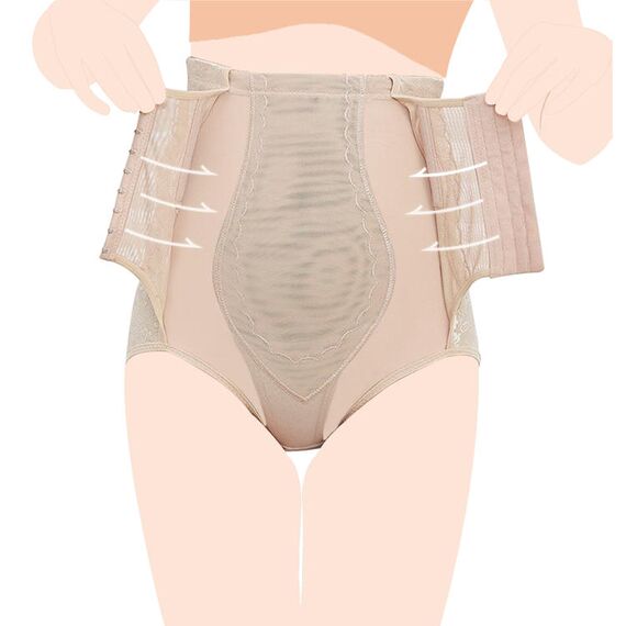 Sunveno Maternity Postpartum Abdominal Pant Style Belt, Color: Beige, Maternity Size: L, 7 image