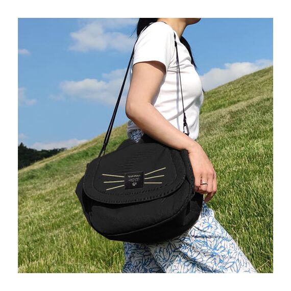 Sunveno Meow Stroller Diaper Bag, Color: Black, 8 image