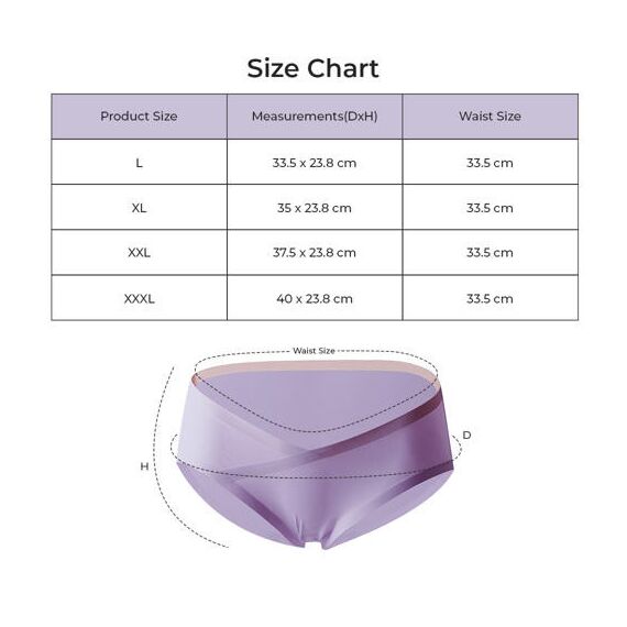 Sunveno Maternity Ultra Lite Pantie, Color: Purple, Maternity Size: XXL, 7 image