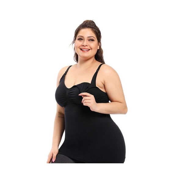 Sunveno Maternity Nursing Tank, Color: Black, Maternity Size: L, 6 image