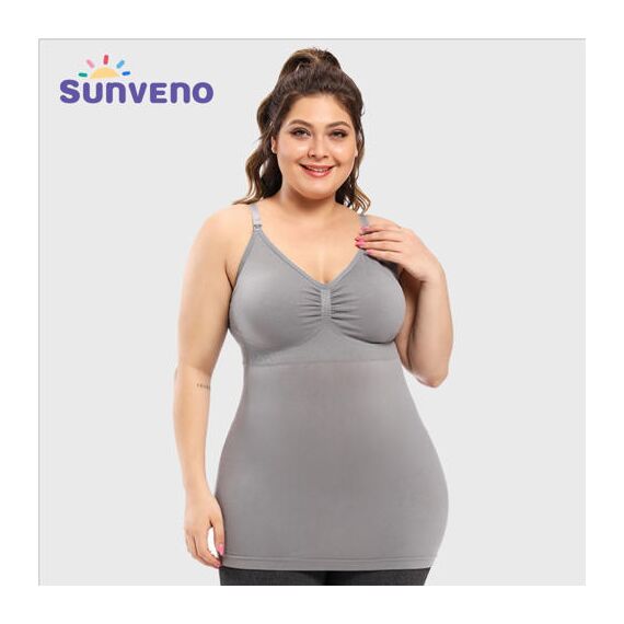 Sunveno Maternity Nursing Tank, Color: Grey, Maternity Size: L, 5 image