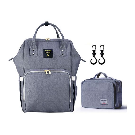 Sunveno Mamma Diaper Bag Kit With Usb Changing Clutch And Stroller Hooks, 2 image