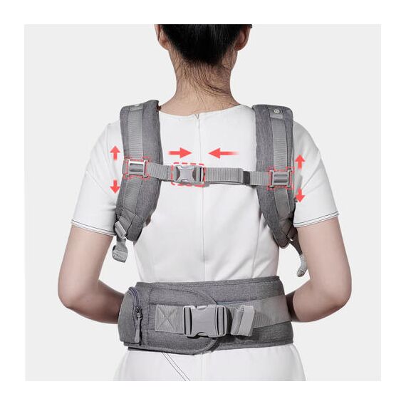 Sunveno Baby Carrier With Infant Hip Seat 0–36M – Grey, 7 image