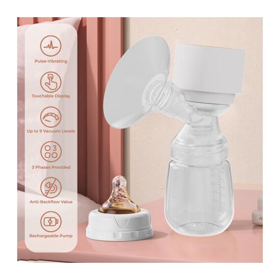 Sunveno Automatic Smart Single Breast Pump Electric 220Ml Rechargeable, 4 image