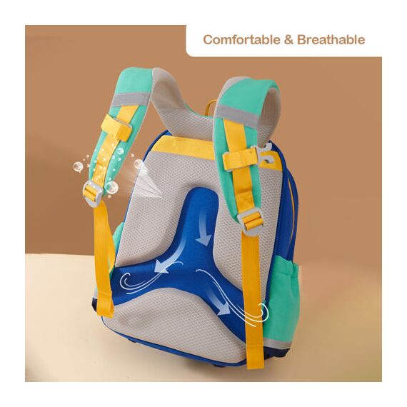 Sunveno School Backpack 16 Inch 16.8L, Color: Green, 3 image