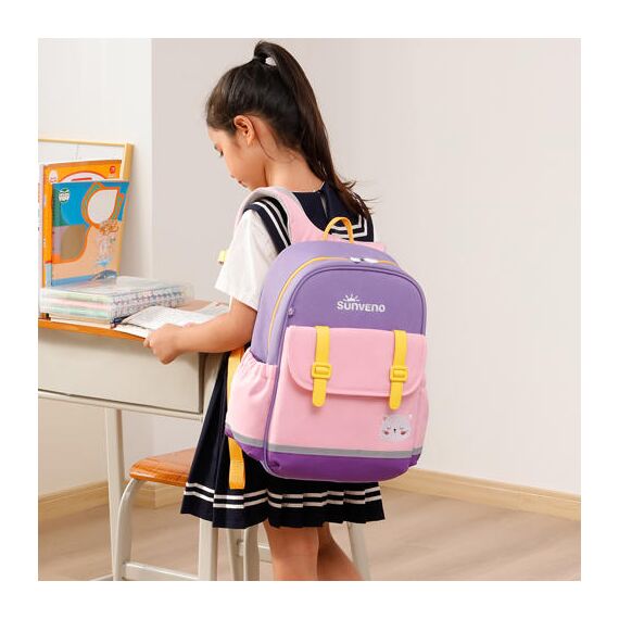 Sunveno School Backpack 16 Inch 16.8L, Color: Purple, 3 image