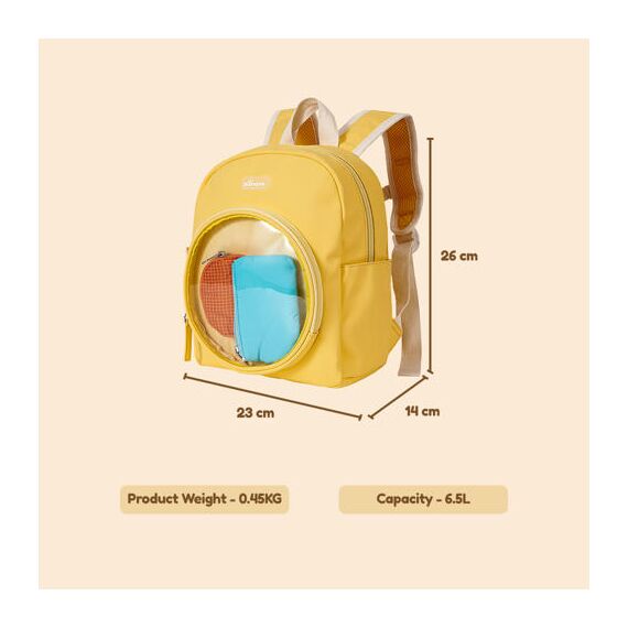 Sunveno Kids Backpack 11 Inch 6.5L, Color: yellow, 12 image