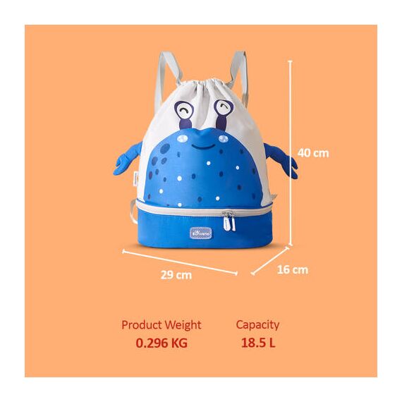 Sunveno 3D Sling School Swimming Bag 16 Inch 18.5L, Color: Blue, 9 image