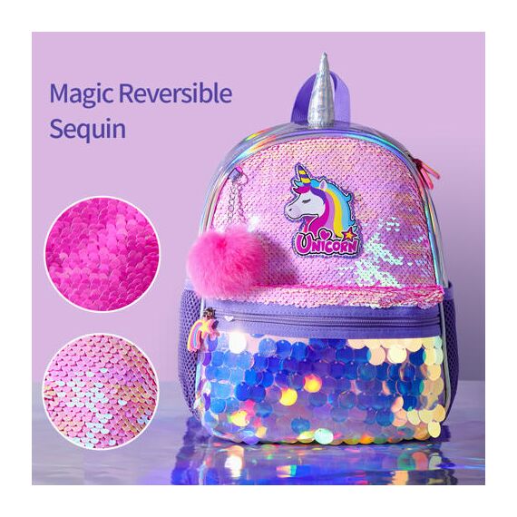Sunveno Unicorn Sparkle Backpack 6.5L, Color: pink, 5 image