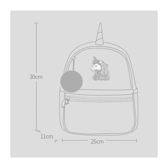 Sunveno Unicorn Sparkle Backpack 6.5L, Color: pink, 11 image