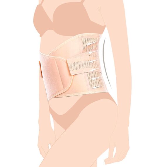 Sunveno Abdominal Support Maternity Cross Grip Belly Wrap, Color: Beige, Maternity Size: XL, 3 image