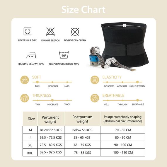 Sunveno Abdominal Support Maternity Cross Grip Belly Wrap, Color: Black, Maternity Size: L, 9 image