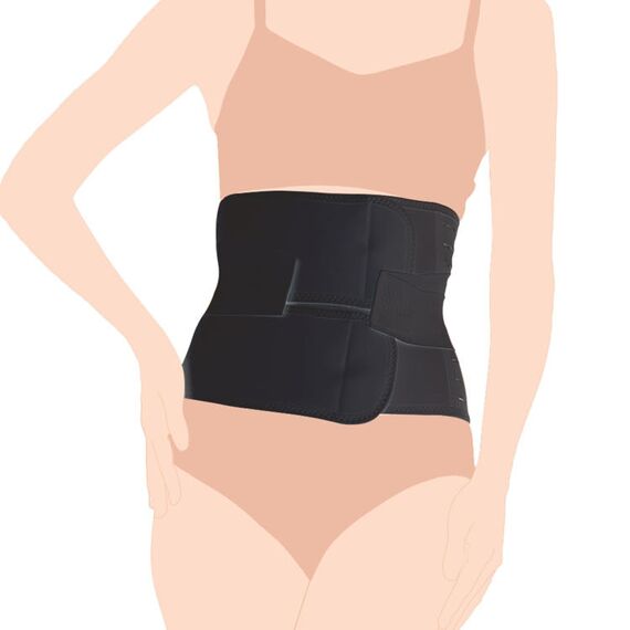 Sunveno Abdominal Support Maternity Cross Grip Belly Wrap, Color: Black, Maternity Size: XL